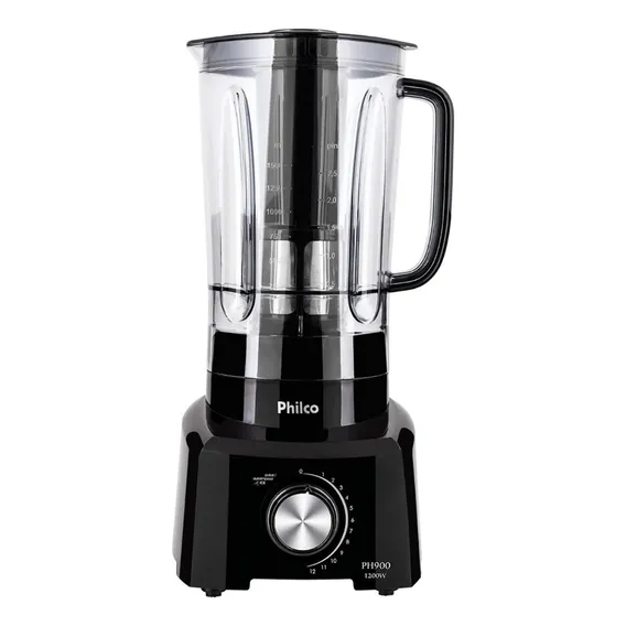 Liquidificador PH900 Com 12 Velocidades 1200W Cor Preto Philco 127V Foto 1