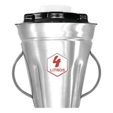 Liquidificador Profissional Industrial Alta Rotação 4 Litros Cor Inox 110v Foto mini 2