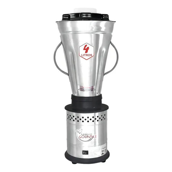 Liquidificador Profissional Industrial Alta Rotação 4 Litros Cor Inox 110v Foto 1