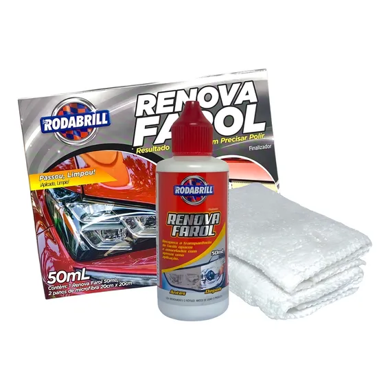 Liquido Polir Farol Acrilico Rodabrill Limpa Remove Fosco Foto 1