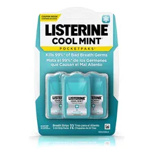 Listerine Pocket Pack Sabor Cool Mint 72 Tiras Foto mini 1