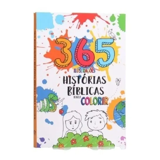 Livro 365 Histórias Bíblicas Para Colorir Infantil Crianças Foto 1