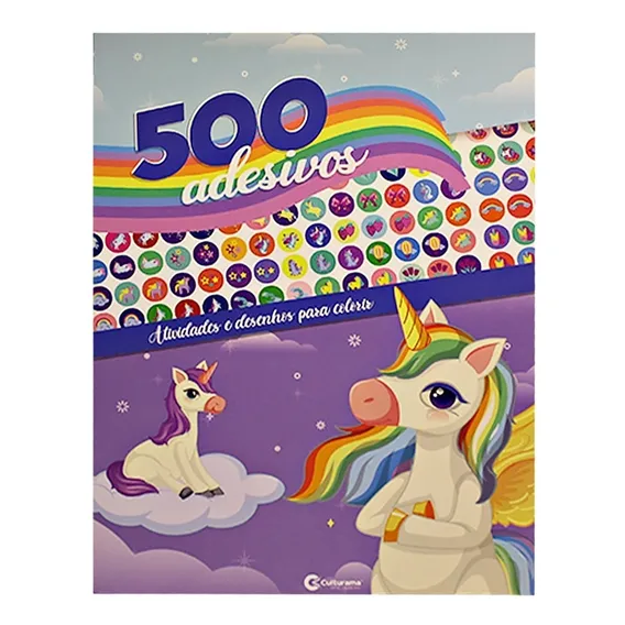 Livro 500 Adesivos Unicornios (pop) Foto 1