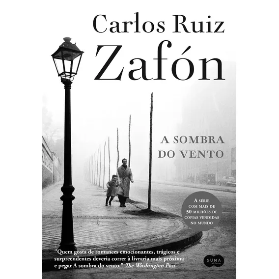 Livro A sombra do vento de Zaf贸n Carlos Ruiz Editora Suma Capa Mole em Portugu锚s 2017 Foto 1