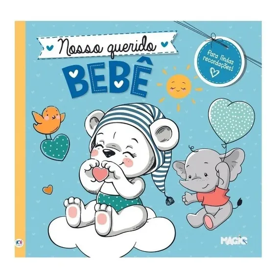 Livro Álbum Do Bebê Menino Com 44 Páginas 25cm X 25cm Foto 1