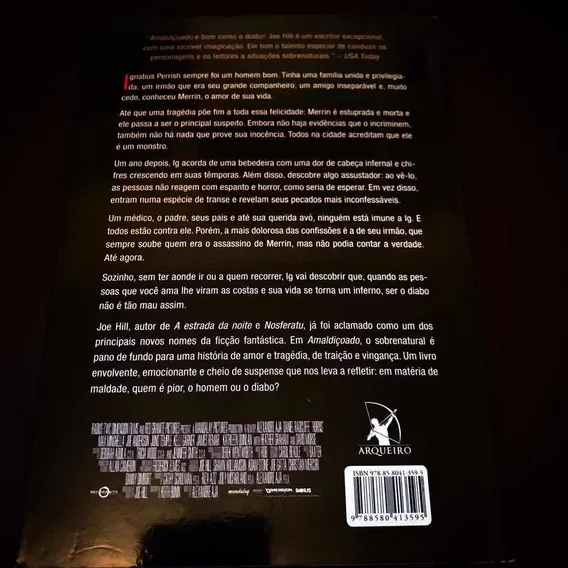 Livro Amaldiçoado De Joe Hill Foto 1