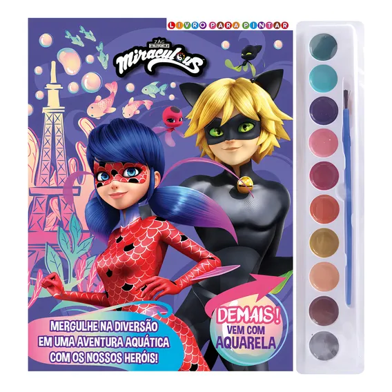 Livro Aquarela Ladybug - Livro Para Pintar Foto 1