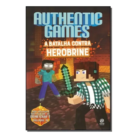 Livro Authentic Games A Batalha Contra Herobrine + Brinde Foto 1