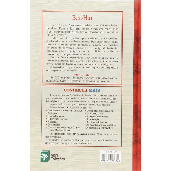 Livro - Ben-hur - Lew Wallace - Capa Dura Foto 1