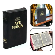 Livro BĂblia Ave Maria MĂ©dia Com ZĂpper Foto mini 2