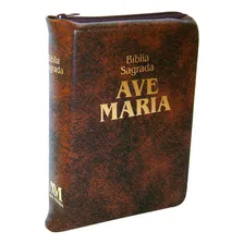 Livro BĂblia Ave Maria MĂ©dia Com ZĂpper Foto mini 1