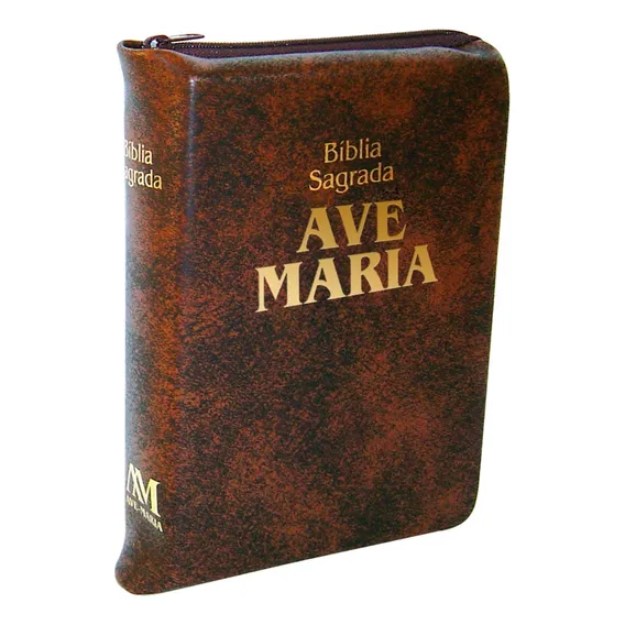 Livro BĂblia Ave Maria MĂ©dia Com ZĂpper Foto 1