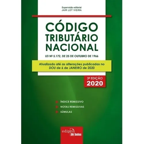 Livro Código Tributário Nacional 2020 Foto 1