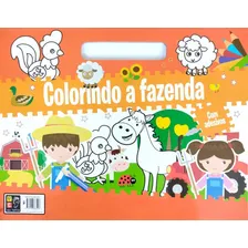 Livro Colorindo A Fazenda - Livro Para Colorir + Adesivos Foto mini 1