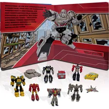 Livro Com 10 Miniaturas - Transformes Gigantes De Aço Foto mini 1