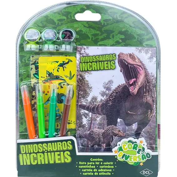 Livro Cor E Diversão - Dinossauros Foto 1