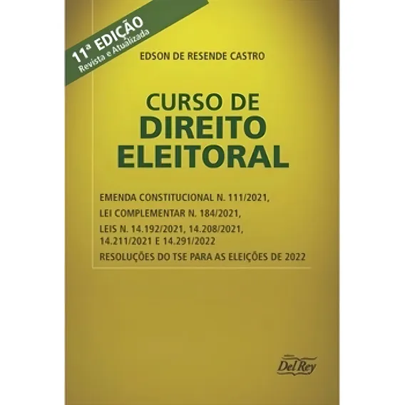 Livro Curso De Direito Eleitoral-edson Resende-11ª/2022 Foto 1