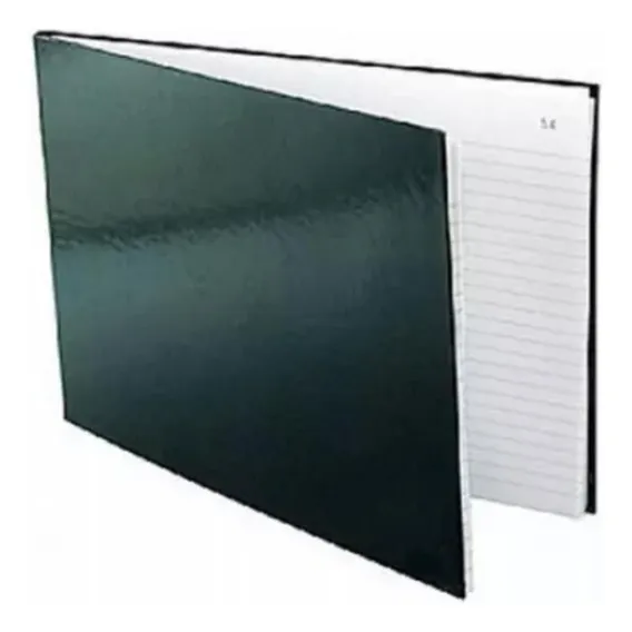 Livro De Ata 100 Folhas Preto Sem Margem Transversal Capa Nf, De Arc. Foto 1