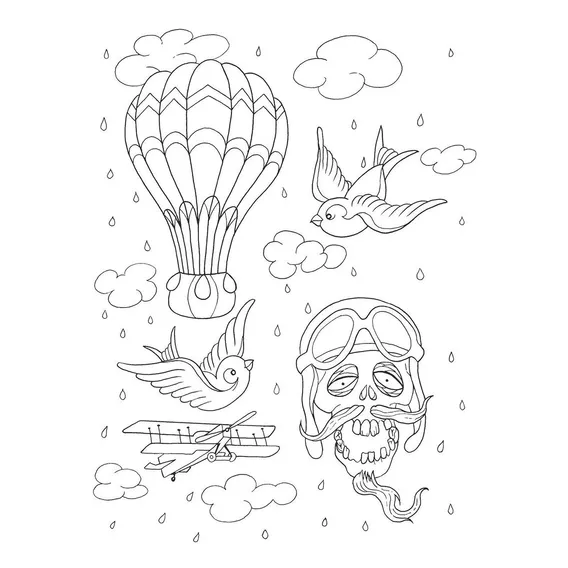 Livro - Feito Tatuagem Para Colorir - Capa Cartão Foto 1