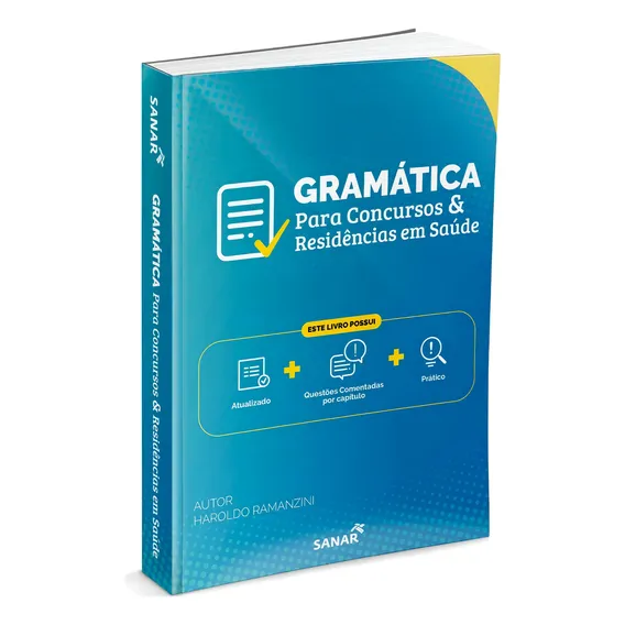 Livro Gramática Para Concursos E Residências Em Saúde Haroldo Ramanzini Português SANAR 2019 Foto 1