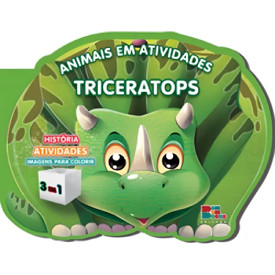 Livro Infantil Animais Em Atividades: Triceratops Foto 1