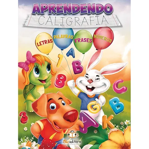 Livro Infantil Aprendendo Caligrafia Letra Bastão Blueditora Foto 1