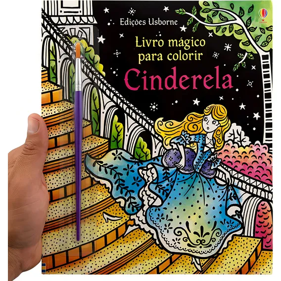 Livro Infantil - Cinderela: Livro Mágico Para Colorir - Usb Foto 1