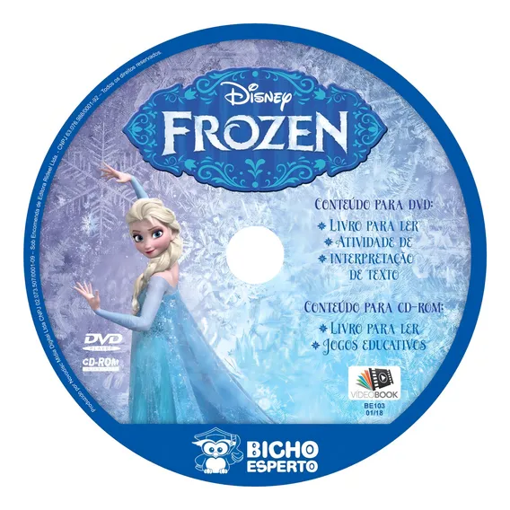 Livro Kit 5 Em 1 Colorir Com Dvd Disney - Frozen Foto 1