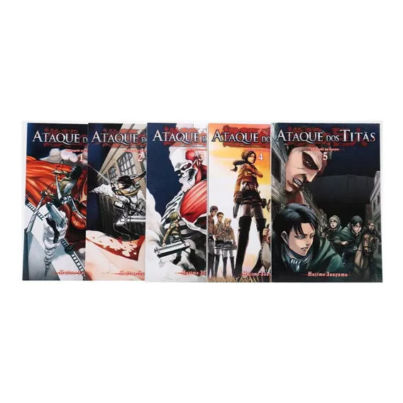 Livro Kit Ataque Dos Titãs Vol. 1 Ao 5 Foto 1