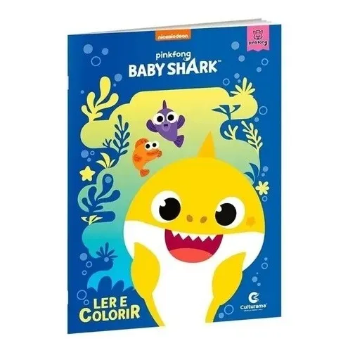 Livro - Ler E Colorir - Baby Shark Foto 1