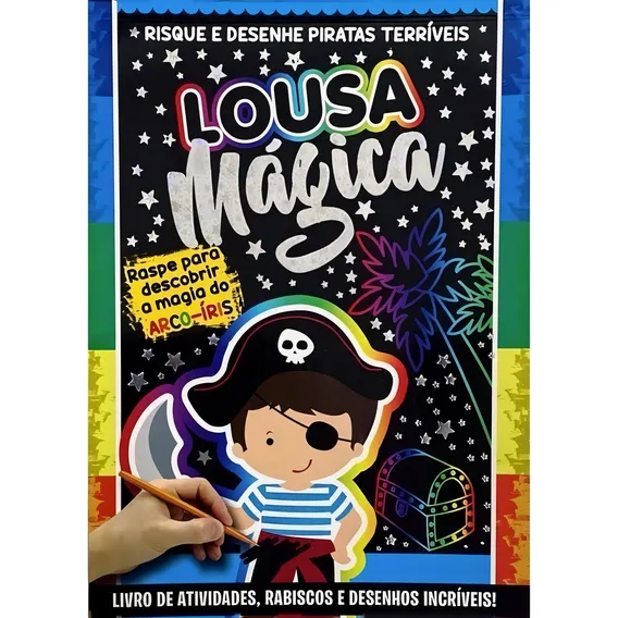 Livro Lousa Mágica Rabisque E Desenhe Piratas Terríveis Pé Da Letra Foto 1