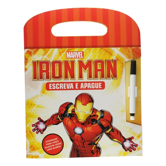 Livro Marvel Escreva E Apague - Iron Man Foto 1