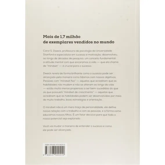 Livro Mindset - A Nova Psicologia Do Sucesso Foto 1