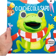 Livro O Cachecol Do Sr. Sapo, fantoche e livro em português Foto mini  2