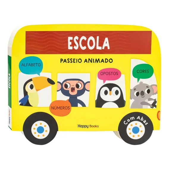 Livro Passeio Animado - Um Livro Com Abas: Escola: Livro Passeio Animado - Um Livro Com Abas: Escola, De Mammoth World. Editora Happy Books, Capa Capa Dura Em Inglês, 2023 Foto 1