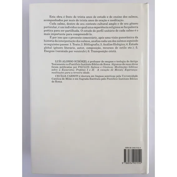 Livro Salmos I (salmos 1-72) Grande Bíblico Foto 1
