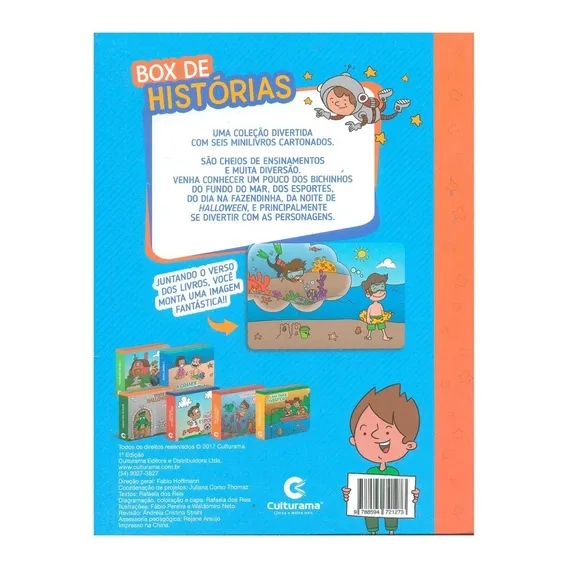 Livros Infantis Cartonados Hist贸rias Para Meninos 6 Volumes Foto 1