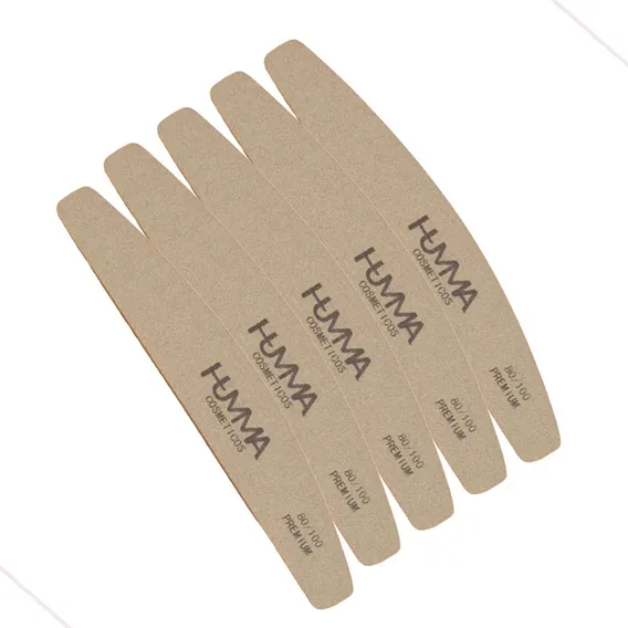 Lixa Banana Humma 80/100 Para Unhas Gel Vidro - 5 Unidades Kit 5 Und - 80 / 100 Foto 1