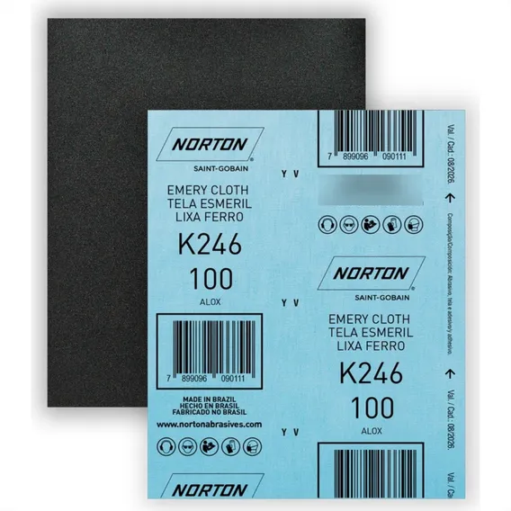Lixa Ferro Norton 100 K246 - Kit C/25 Foto 1