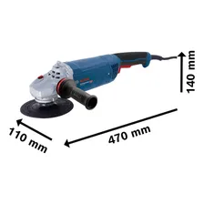 Lixadeira Angular 7 Pol 2200w Bosch Gws 22 U 220v Cor Azul Foto mini 3