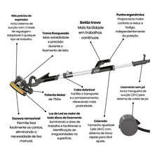 Lixadeira Parede E Teto 127v Telesc贸pica 750w Rz-lpt750 Razi Cor Cinza Foto mini 3
