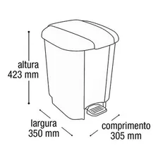 Lixeira 21 Litros Arqplast Com Pedal Foto mini 2
