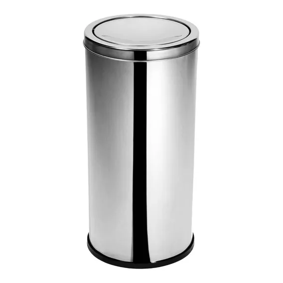 Lixeira 25 Litros Aço Inox Tampa Meia Esfera Flip Flop Foto 1