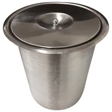 Lixeira 3lt Embutir No Granito 15cm Inox P/ Cozinha Ou Wc Foto mini 4
