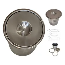 Lixeira 3lt Embutir No Granito 15cm Inox P/ Cozinha Ou Wc Foto mini 2