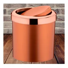 Lixeira 5l Tampa Basculante Cesto Lixo Rose Banheiro Cozinha Foto mini 1