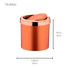 Lixeira 5l Tampa Basculante Cesto Lixo Rose Banheiro Cozinha Foto mini 4