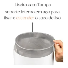 Lixeira 5lt Tampa Cesto Lixo Banheiro Pia Cozinha Rose Gold Foto mini 4