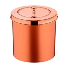 Lixeira 5lt Tampa Cesto Lixo Banheiro Pia Cozinha Rose Gold Foto  mini 1