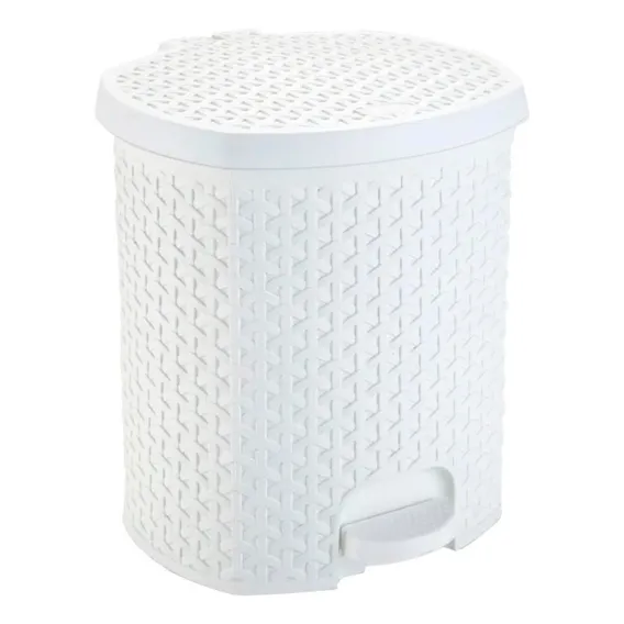 Lixeira 6 Litros Com Pedal Rattan Pia Escritório Banheiro Foto 1